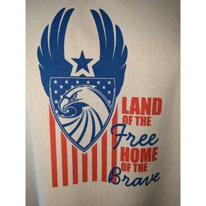 Land Of The Free Home Of The Brave Eagle USA Flag America T-Shirt Memorial Day